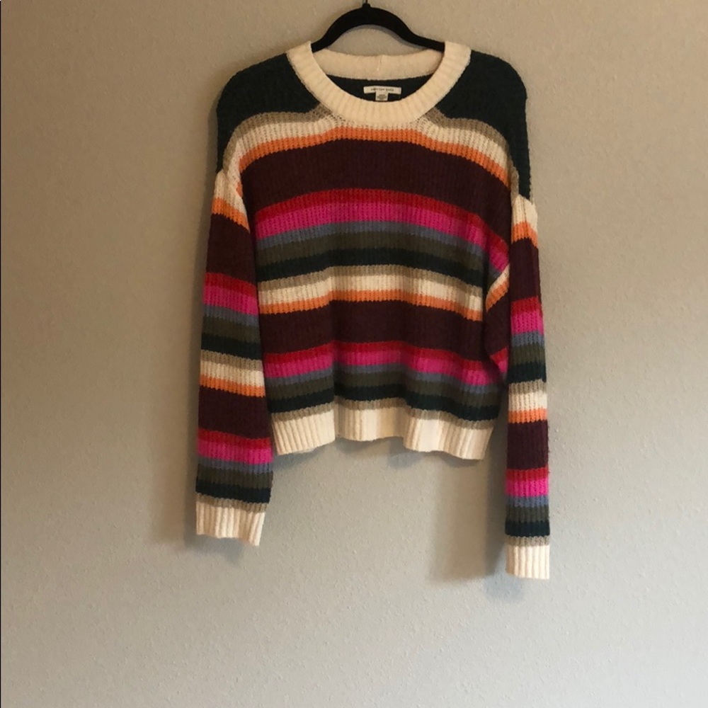 American Eagle Colorful Striped Sweater
